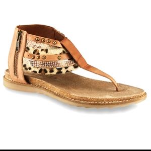 Matisse Leather Gladiator Sandals Leopard Sz 8